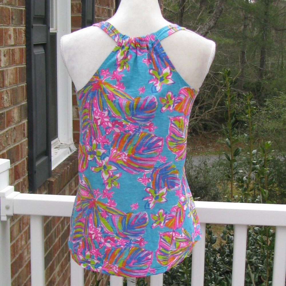 Lilly Pulitzer Minka trapeze strappy racerback tank top shirt XS pullover - Picture 4 of 6